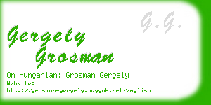 gergely grosman business card